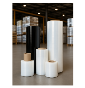 Film étirable industriel manuel en rouleau jumbo transparent adhésif pour emballage en gros - Product Image 1