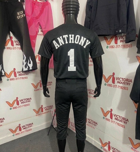 เสื้อเบสบอลที่ปรับแต่งได้ เสื้อทีมพิมพ์ชื่อหมายเลข ชุดเบสบอลแบบซับลิเมชั่น ลายทาง ฮิปฮอป ชุดกีฬา เสื้อเบสบอล - Product Image 2