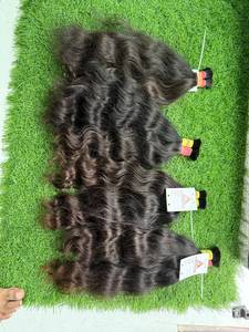 Raw Indian Natural Remy Bulk Hair West Bengal Temple Cut 1000gm Natural Color Single Drawn - Product Image 5
