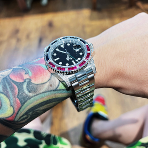 Reloj Mecánico de Diseño C Factory 904L con Correa, Cristal de Zafiro de 40 mm, Automático, Resistente al Agua, Arcoíris, de Lujo, para Hombre, con Diamantes - Product Image 3