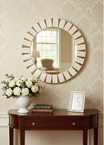 Modern Style Unique Home Decor Bone Inlay Wall <b>Mirror</b> From India - Product Image 6