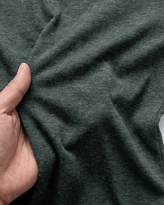 Men's Short Sleeve O Neck Solid Black Knitted T-Shirt Regular Fit Breathable Casual Style Polyester/Cotton Quick Dry 180g - Product Image 5