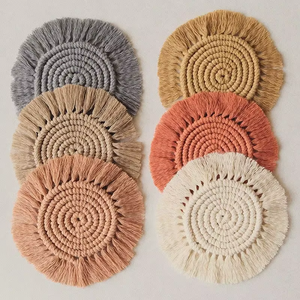 Posavasos redondos de macramé estilo bohemio, posavasos de algodón para té, accesorios decorativos para mesa de comedor, juego de posavasos para mesa de comedor, para ollas calientes - Product Image 5