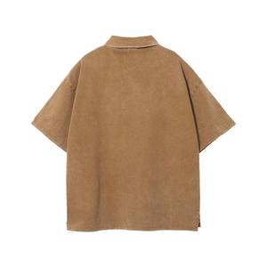 เสื้อโปโล เสื้อยืดโปโล เสื้อยืดลำลองแบบฟอกสี เสื้อยืดลำลองสไตล์วินเทจ เสื้อยืดสไตล์โอลด์แมนนี่ เสื้อยืดผ้าฝ้ายเดนิม เสื้อยืดเจอร์ซีย์ เสื้อโปโล - Product Image 2