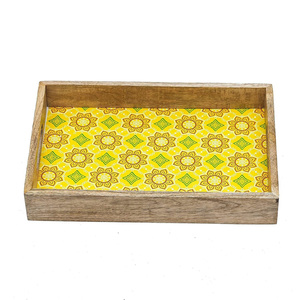 Bandeja Rectangular de Madera Premium con Diseño Art Deco, Tema Floral, Acabado Pulido Liso, para Ramadán, Bodas y Fiestas, en Múltiples Piezas - Product Image 5