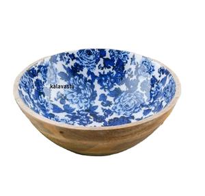 Cuenco para servir ensalada de madera esmaltada para uso en la cocina - Product Image 1