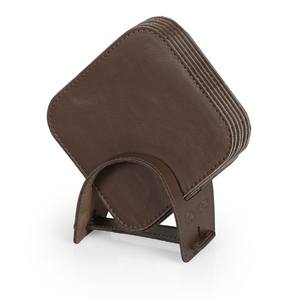 Posavasos Decorativos de Cuero con Soporte a Juego para Cafeterías, Comedores y Protección de Escritorios de Oficina - Product Image 1