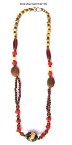 Collar de Cadena con Cuentas de Hueso Hecho a Mano Estilo Vintage MAE, Joyería de Moda con Forma de Corazón y Redonda para Mujer, Ideal para Fiestas, Mejor Precio al por Mayor - Product Image 6