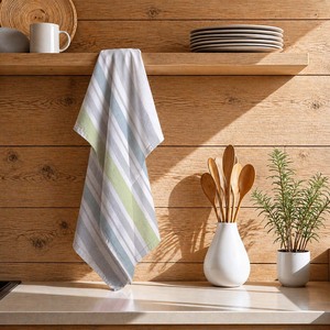 Highest Selling Kitchen Towel With Customized Size Best Quality Cotton Slub Stripe Design Kitchen Towels From Indian Manufacture - Product Image 1