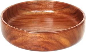 ชามไม้ดีไซน์ทันสมัยทำมือ เป็นมิตรกับสิ่งแวดล้อม รูปทรงวงแหวน สำหรับใส่สลัดและเสิร์ฟอาหาร ใช้ในงานปาร์ตี้และครัวเรือน - Product Image 2