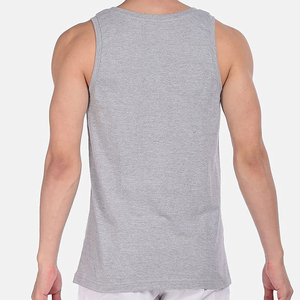 Men's Fitness Sports Vest Neck Curved <b>Hem</b> Sleeveless Tank <b>Top</b> <b>Elastic</b> Customized Color Breathable Quick Dry Tank <b>Tops</b> - Product Image 4