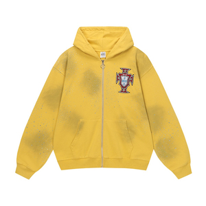 Nuevas sudaderas con capucha y cremallera frontal con pedrería para hombre y mujer, tipo cárdigan, de felpa de algodón, con diseño de diamantes, para otoño. - Product Image 6