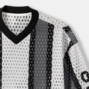 ผู้ผลิตเสื้อยืดตาข่ายสตรีทแวร์ผู้ชายแบบกำหนดเองที่ดีที่สุด เสื้อยืดตาข่ายฮิปฮอปแห้งเร็ว ราคาขายส่ง OEM แฟชั่นชั้นนำ - Product Image 4