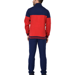 Survêtement homme color block à manches longues et col montant, coupe décontractée, tissu mi-lourd, idéal pour l'automne - Product Image 3
