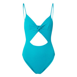 Maillot de bain une pièce côtelé pour femme, push-up, sculptant, avec découpes, tendance, vêtements de plage - Product Image 1