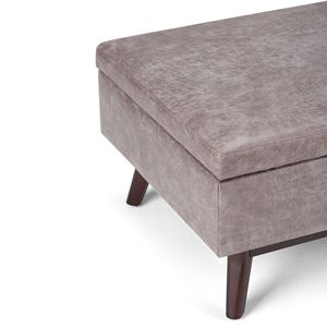 Owen Pouf Contenitore Grigio Taupe Effetto Invecchiato, Tavolino da Caffè, Sgabello e Pouf Eleganti - Product Image 3