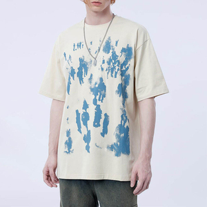 T-shirt homme coupe décontractée, surdimensionné, en coton, manches courtes, col rond, doux, confortable, respirant, pour l'été. - Product Image 2