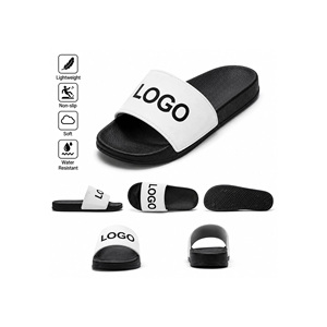 Wholesale Custom White Slide <b>Sandals</b> | Personalized Logo EVA Beach <b>Pool</b> Slippers | Private Label Manufacturer - Product Image 1