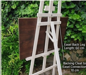 Letrero de Bienvenida Rectangular de Madera con Texto Grabado Josephine Damon Boda - Product Image 3