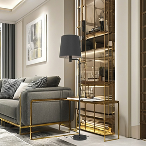 Lampe sur pied semi-éclairante LED moderne à intensité variable, métal, blanc chaud 3000K, éclairage décoratif pour salon intérieur, ODM Vietnam - Product Image 1