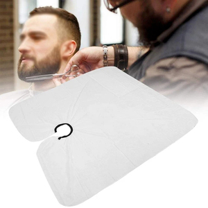 Tablier de barbier en toile premium marron avec sangles croisées, panneau utilitaire et logo personnalisé en relief – Tablier de barbier en nylon - Product Image 6