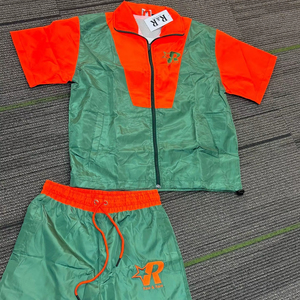 High Quality Custom <b>Men's</b> Nylon Windbreaker Zip Up <b>Jacket</b> and Shorts Set <b>Summer</b> Water Resistant Tracksuit - Product Image 1