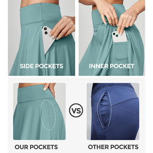 Fashionable Women Athletic Skirt Tennis Skort For Racket Sports Training Sessions Breathable Lightweight Mesh Lining For Comfort - Product Image 5