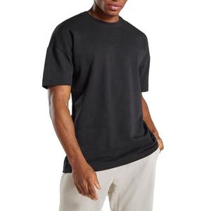 T-shirt Homme Col Rond Prix Usine 100% Coton Épaules Tombantes Coupe Ample Respirant Séchage Rapide Oversize Été - Product Image 1