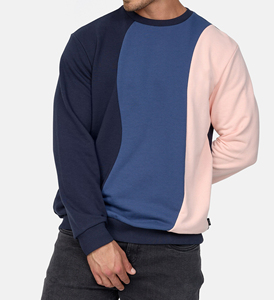 Pull tricoté à col rond pour homme, coupe classique, style décontracté, color block, pour l'automne, design personnalisé OEM - Product Image 2