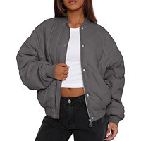 Blousons Bomber Légers Tissés pour Femmes – Veste Élégante à Bouton Unique, Tenue Décontractée, Streetwear, Blousons Aviateur, Personnalisation OEM