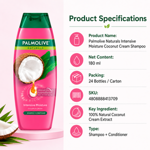 Palmolive Naturals Intensive Moisture Coconut Cream <b>Shampoo</b> 180ml | 2-in-1 For Dry Hair - Product Image 4