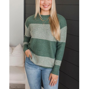 Wholesale Price High Quality Women Crew Neck Jacquard Knit <b>Pullover</b> Sweater Christmas <b>Jumper</b> Sweater for Adults From BD - Product Image 5