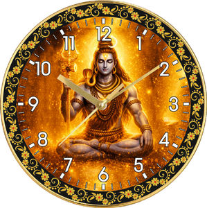 Reloj de Pared de Plástico Personalizado Shiv Ji con Impresión para Decoración de Meditación, Día de la Madre y Graduación, Sala de Estar, Templo - Product Image 1