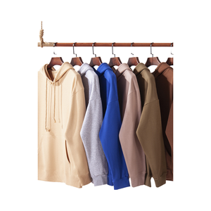 Sweat à capuche homme coupe oversize en molleton bouclette de qualité supérieure, 100% coton épais et lourd, couleur unie, avec poche, écologique, numérique 350, pour l'automne - Product Image 2