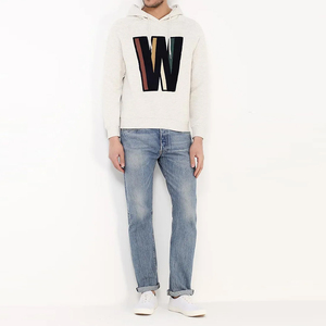 High Quality Cotton Blended Chenille Embroidery Hoodie Long Sleeve Winter <b>Thick</b> <b>Fleece</b> Pocket Oversized Solid Quick Dry - Product Image 4