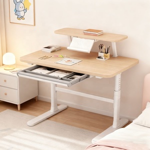 Abnehmbares Bücherregal Naturholz Kinder-Schreibtisch zum Lernen Ergonomischer Stilvoller Heim-Büro-Computertisch Mit Höhenverstellung - Product Image 4