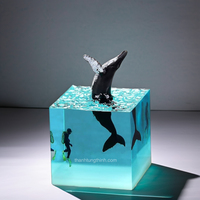 Lampe en résine époxy Lampes en résine époxy Baleine avec décoration de la vie marine du Vietnam pour les grossistes