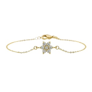14KT Gold Plated IGI Certified <b>Diamond</b> <b>Ring</b> for Women | Luxury Cluster <b>Diamond</b> Design | Elegant Graduation Jewelry - Product Image 4