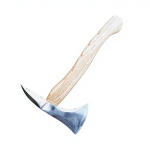 Hacha de Barba Forjada a Mano de Primera Calidad con Punta Trasera, Acero de Alta Dureza, Tomahawk Táctico, Herramienta para Acampar al Aire Libre y Cortar Madera - Product Image 1