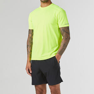 Conjunto deportivo de camiseta y pantalones cortos para hombre, transpirable, cuello redondo, secado rápido, manga corta, 2 piezas, algodón, chándal de verano para hombre - Product Image 3