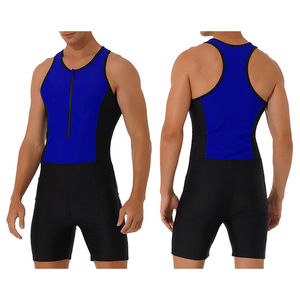Combinaison de lutte unisexe 100% polyester extensible avec logo frontal, séchage rapide, respirante, design ajusté personnalisable - Product Image 5