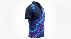 Camisas de Hombre Transpirables Antiarrugas de Manga Corta, Tejidas, con Logotipo Personalizado, Spandex/Poliéster, Estilo Golf de Alta Calidad - Product Image 4