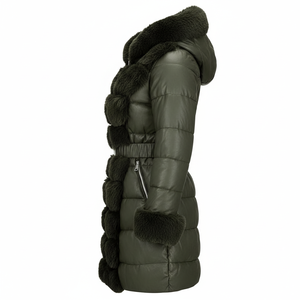 Chaqueta de Invierno Acolchada para Mujer, Personalizada, Brillante, Tejida, Transpirable, con Opción de Frente de Nailon, Resistente al Viento/Al Agua/Térmica - Product Image 5