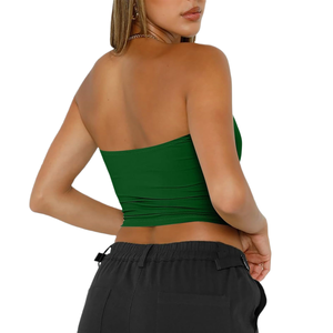 Trouvez un motif similaire : Haut bandeau côtelé 100 % coton léger à séchage rapide et ajouré pour femme, idéal pour la gym et le yoga - Product Image 3