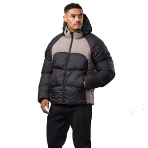 Custom High Quality <b>Cropped</b> Winter Down Men's and Women's Hooded Waterproof <b>Puffer</b> <b>Jacket</b> with Zipper Closure - Product Image 2