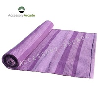 Tapis de yoga en coton naturellement teint à la main, antidérapant avec support en jute, facilement lavable, pour exercices et méditation