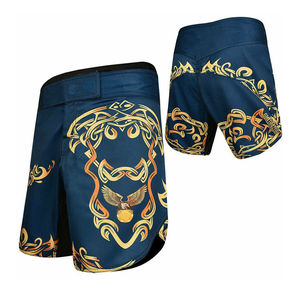 Pantalones Cortos de MMA de Poliéster Ligeros de Secado Rápido de Alta Calidad, Diseño Personalizado para Hombres y Mujeres Artistas Marciales - Logotipo Frontal, Característica Elástica, Alta Calidad - Product Image 3