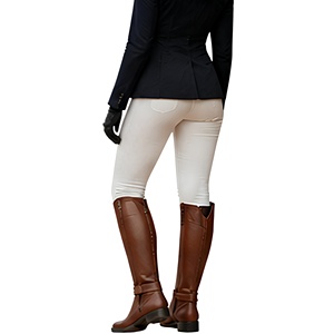 Bottes d'équitation hautes en cuir véritable pour femmes, fermeture à boucle, couleur unie, style équestre, bottes professionnelles pour le saut d'obstacles en plein air - Product Image 5