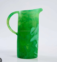 Dernière conception indienne cruche à eau en résine acrylique Aqua abricot motif tourbillon tasses pour la cuisine cadeaux de noël