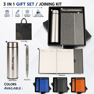 Set de Regalo 3 en 1 con Logotipo Personalizado, Kit de Empresarial, Bolígrafo Metálico con Impresión UV/Láser, Cuaderno y Botella de Agua, Regalo Promocional Corporativo - Product Image 1